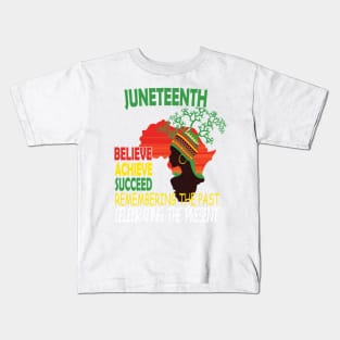 Juneteenth Is My Independence Day Black And Proud 2023, Juneteenth African American Black History 1865 Kids T-Shirt